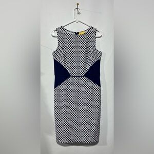 Liz Lange‎ Blue and White Sheath Midi Dress Size Small NWT